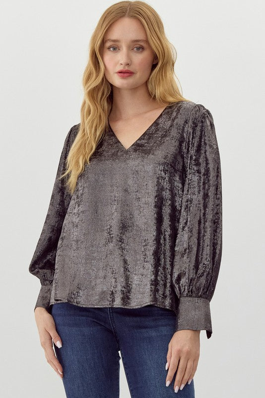 Glamour Metallic Top