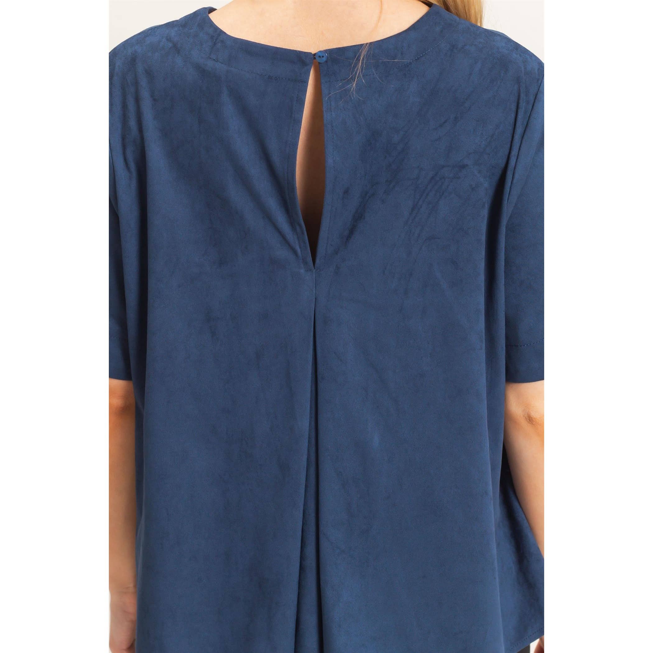 Suede Boat Neck Top (mid-September)