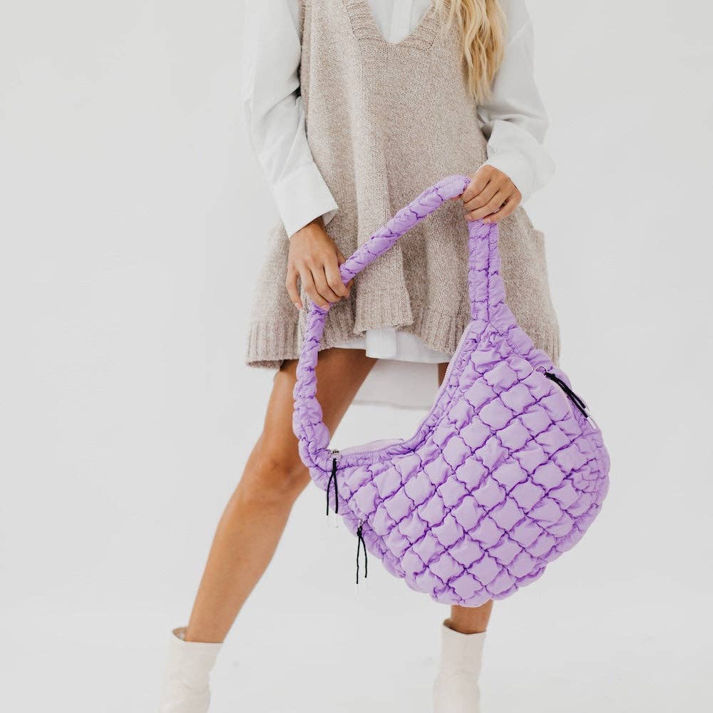 Quilted Hobo Tote Bag