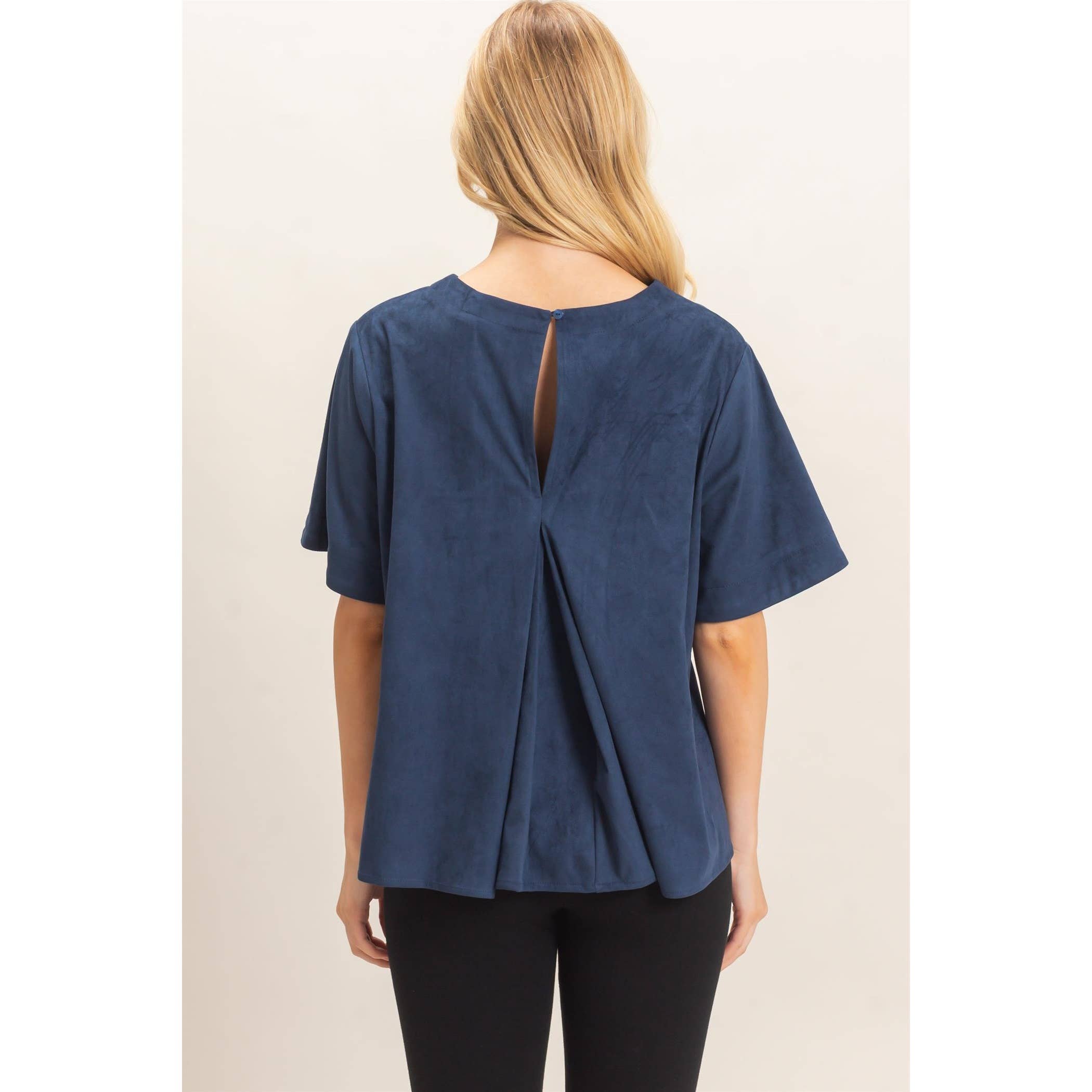 Suede Boat Neck Top (mid-September)