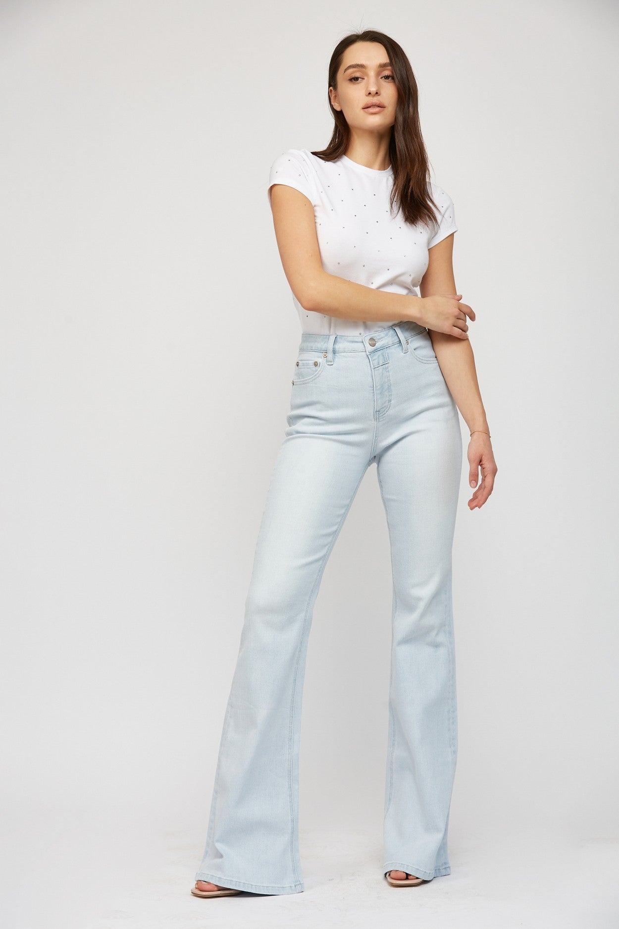 High Rise Flare Denim