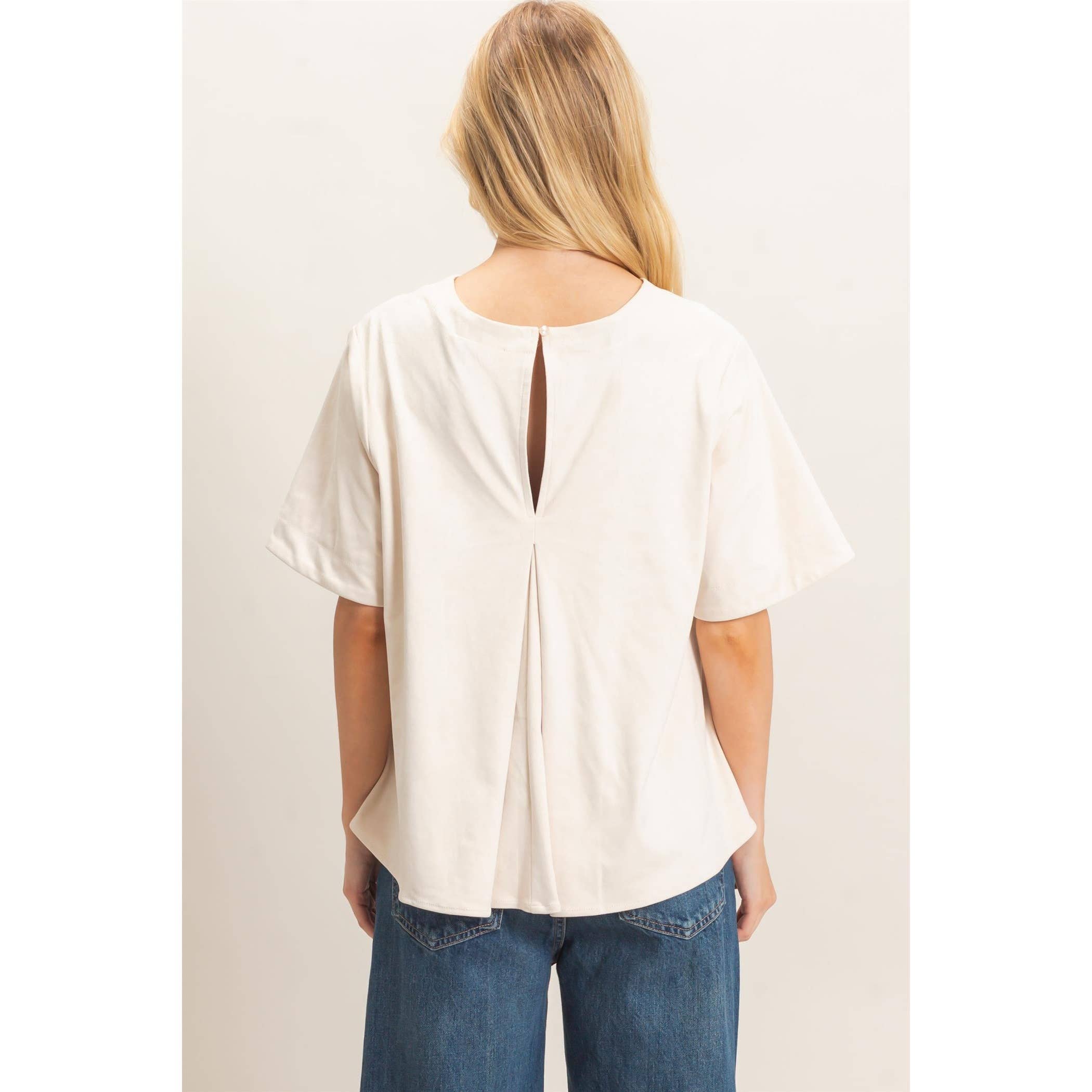 Suede Boat Neck Top (mid-September)