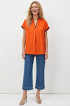 Whipstitch Drop Shoulder Regular Blouse