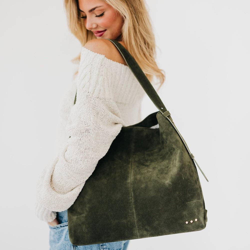 Evie Suede Hobo Shoulder Bag