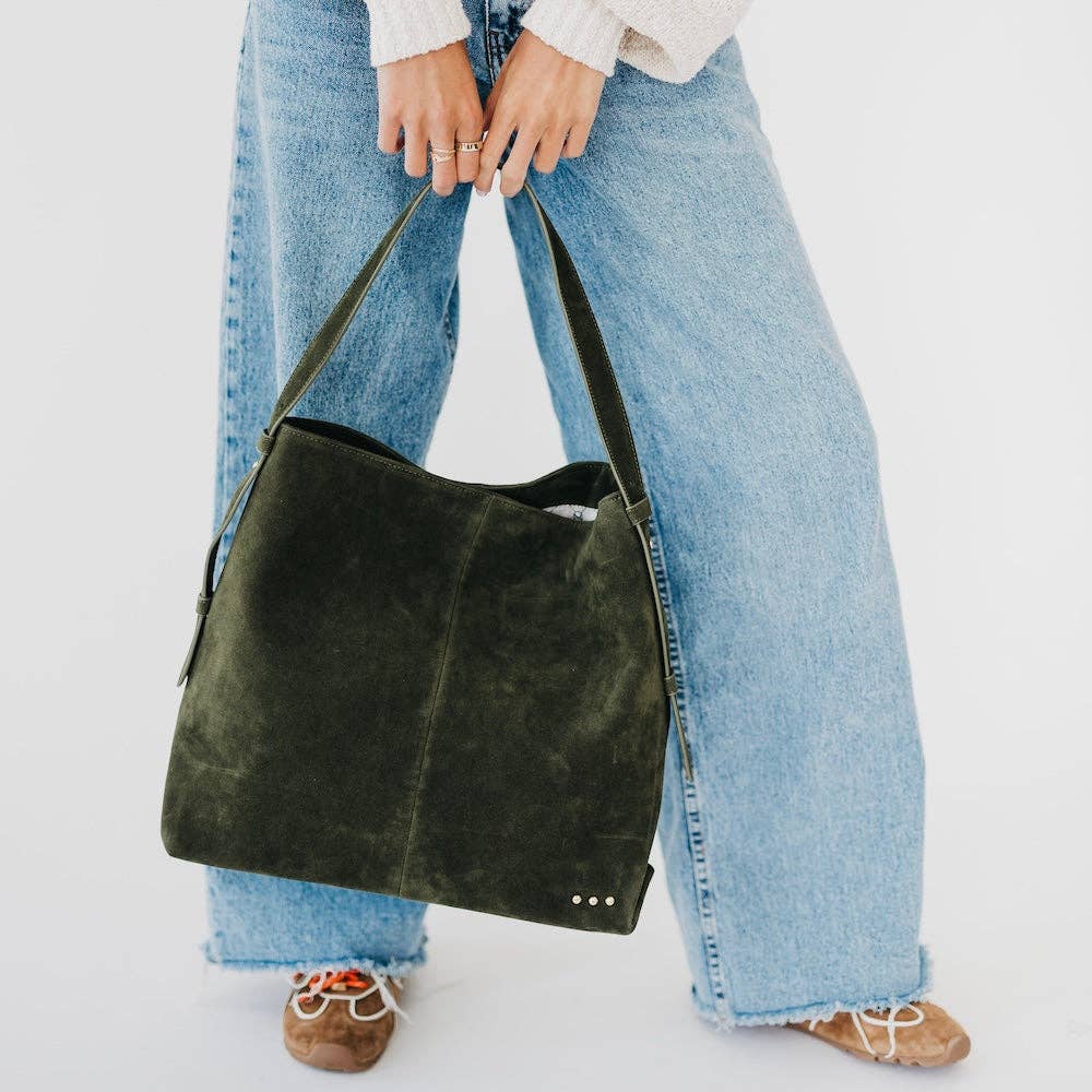 Evie Suede Hobo Shoulder Bag