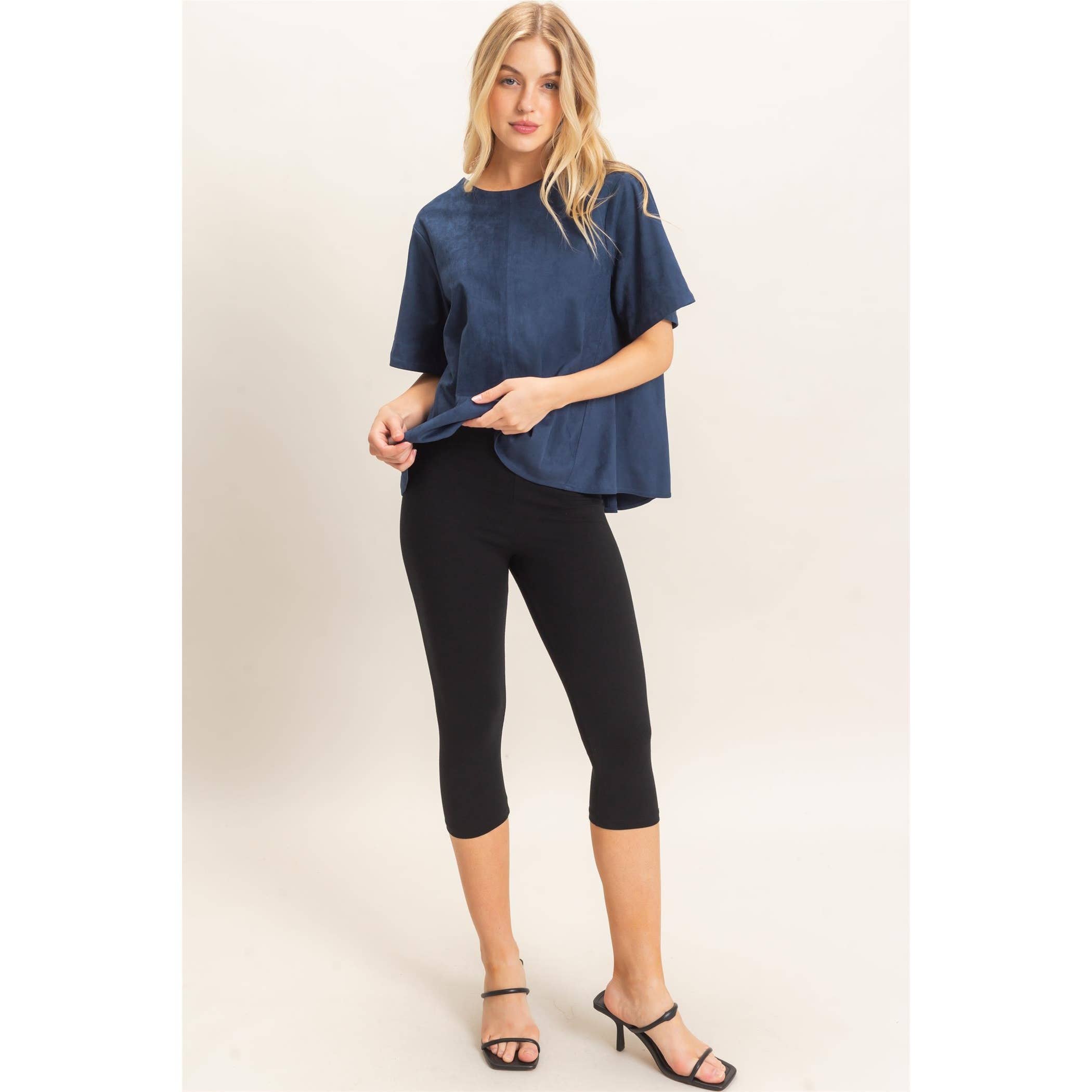 Suede Boat Neck Top (mid-September)