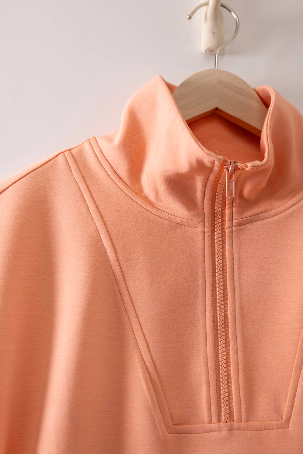 Half-Zip Scalloped Set