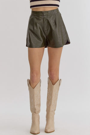 Metallic High Waisted Shorts