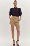 Faux Leather High Waisted Shorts