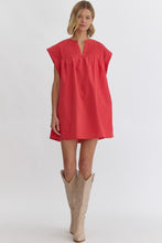 Load image into Gallery viewer, Solid V-Neck Mini Dress
