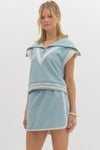 Jersey Pullover Top and Skirt Set