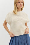 Solid Knit Sleeveless Sweater