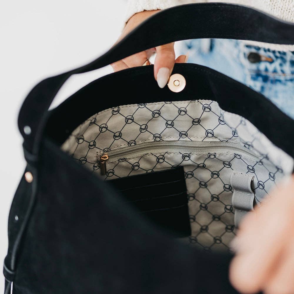 Evie Suede Hobo Shoulder Bag