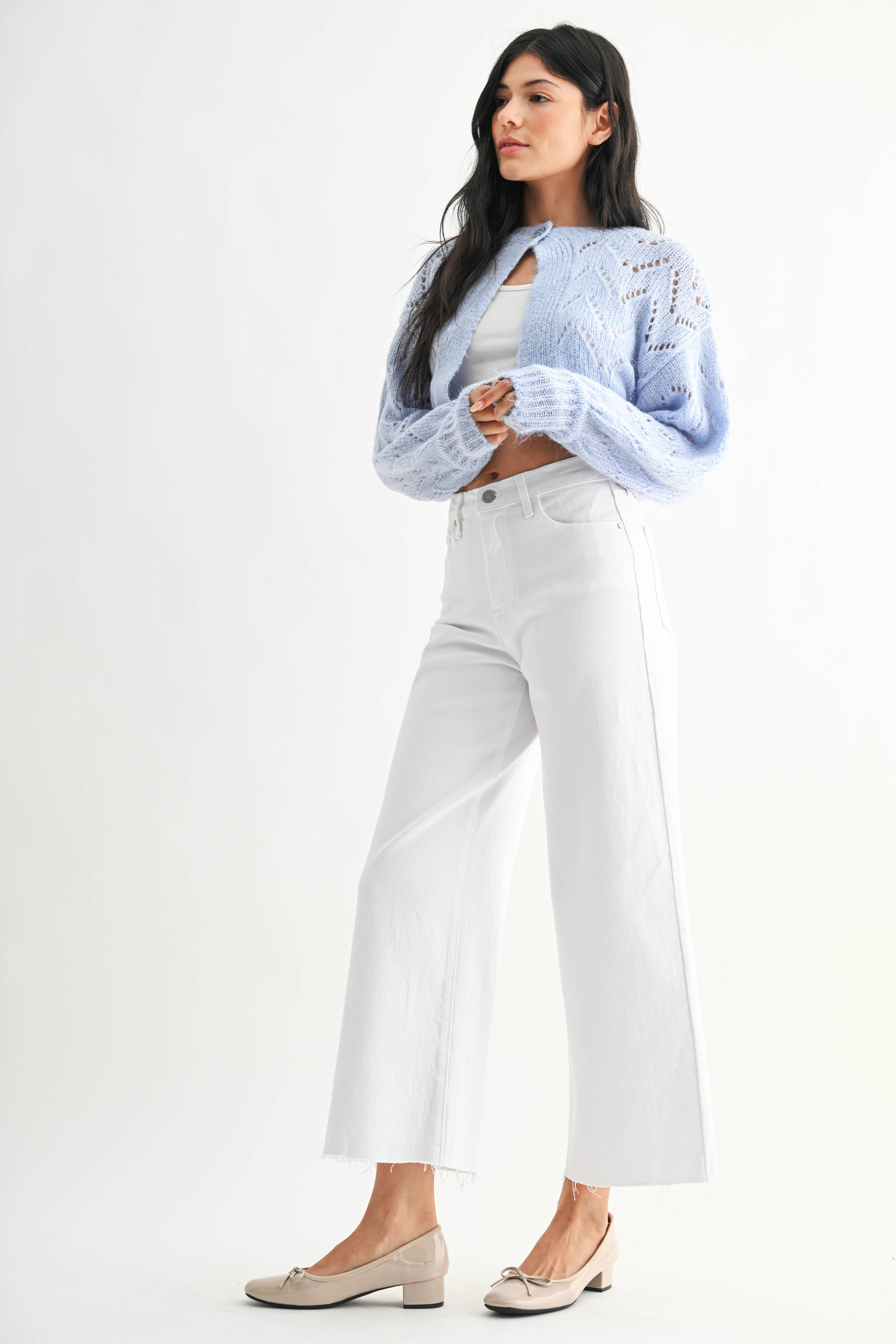 Scissor Cut Wide Leg Denim
