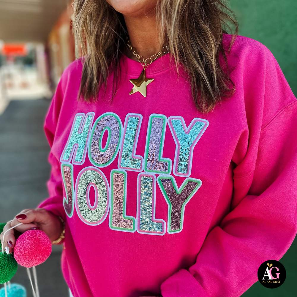 Sequin Holly Jolly