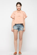 Load image into Gallery viewer, Eyelet Accent Top with Tassel
