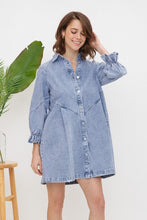 Load image into Gallery viewer, Snap Up Denim Dress
