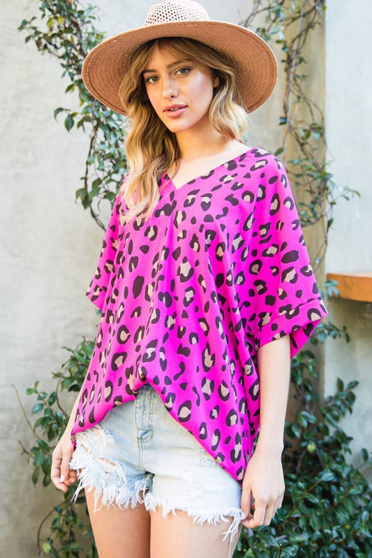 Leopard Print Boxy Top