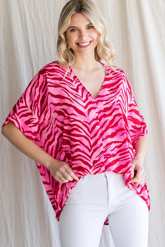 Zebra Stripe Boxy Top