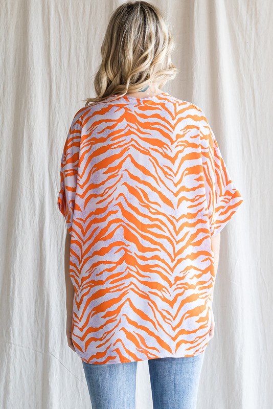 Zebra Stripe Boxy Top