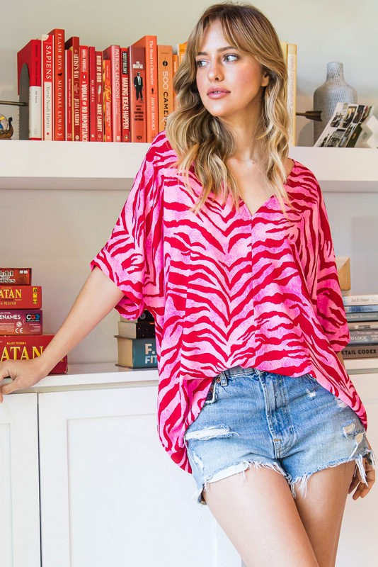 Zebra Stripe Boxy Top