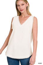 Load image into Gallery viewer, Frayed Edge Sleeveless Top
