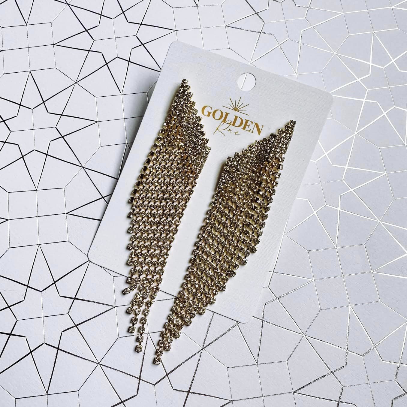 Gold Envy Rhinestone Earrings
