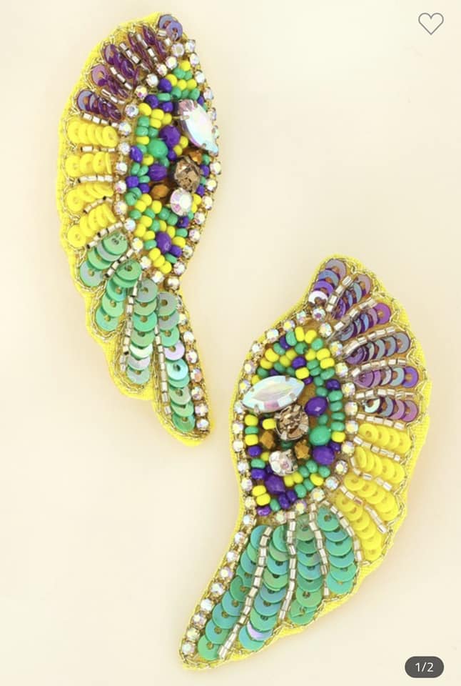 Mardi Gras Earrings