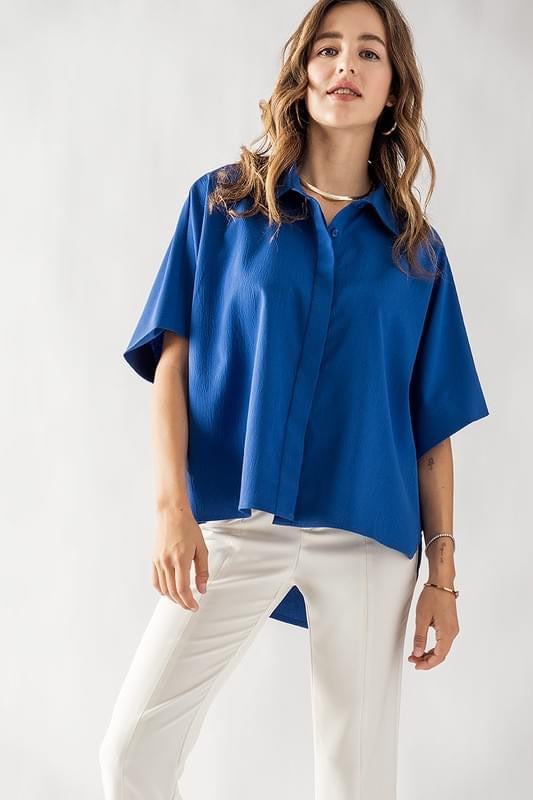 Relaxed Fit Short Sleeve Top