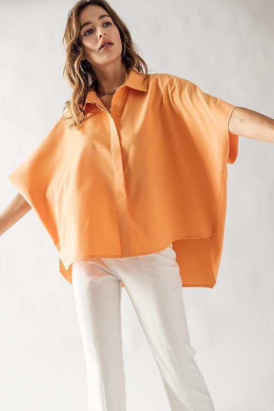 Relaxed Fit Short Sleeve Top