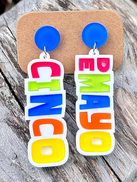 Cinco Acrylic Earrings